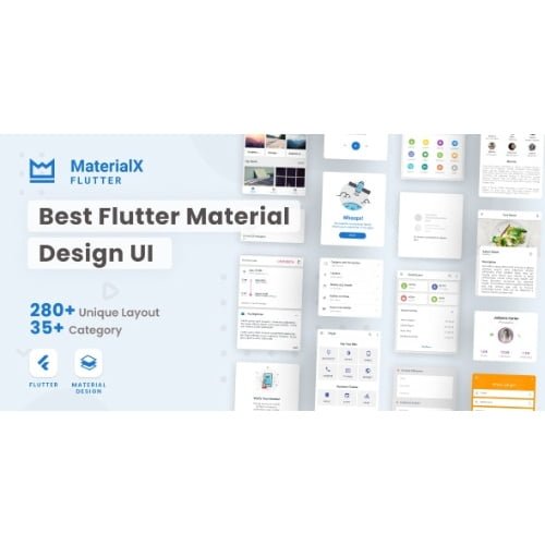 MaterialX Flutter Flutter Material Design UI Nulled