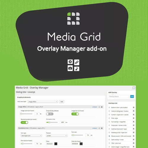Media Grid – Overlay Manager Add on