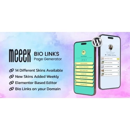 Meeek Nulled Elementor Bio Links Builder for WordPress Free Download