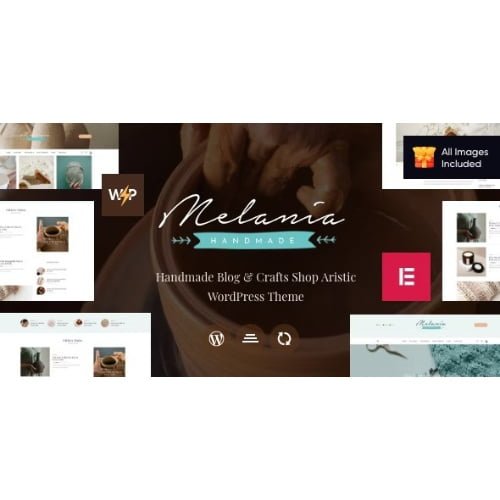 Melania Handmade Blog Crafts Shop Artistic WordPress Theme