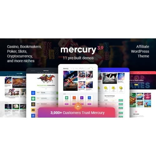 Mercury Affiliate WordPress Theme. Casino Gambling Other Niches. Reviews News