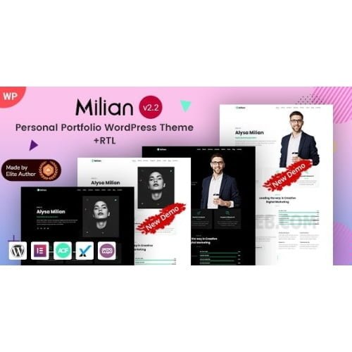 Milian Personal Portfolio Elementor WordPress 1