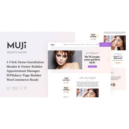 Muji Beauty Shop Spa Salon WordPress Theme
