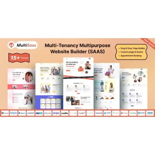 MultiSaas Multi Tenancy Multipurpose Website Builder Saas
