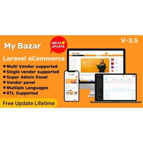 My Bazar Single Multivendor Laravel eCommerce Platform