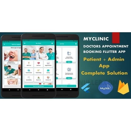 Myclinic Doctors Appointment Booking App Admin Patient Complete Solution Flutter