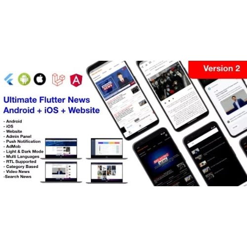 News Full App Flutter App Android iOS Website