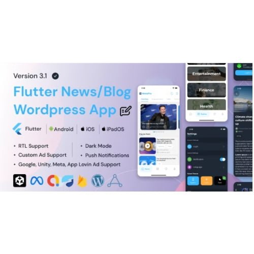 NewsPro Blog News Article App For Wordpress Free Download