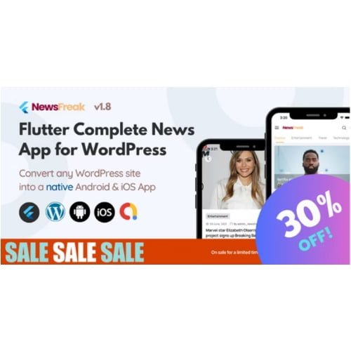 Newsfreak Flutter News App for WordPress Free Download
