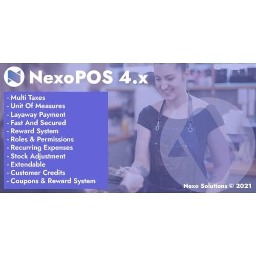 NexoPOS 4.x POS CRM Inventory Managermerce Shopping Platform