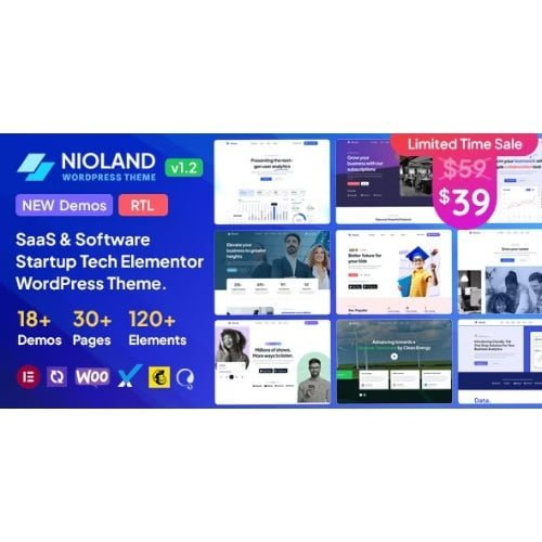 Nioland SaaS Software Startup Tech WordPress Theme