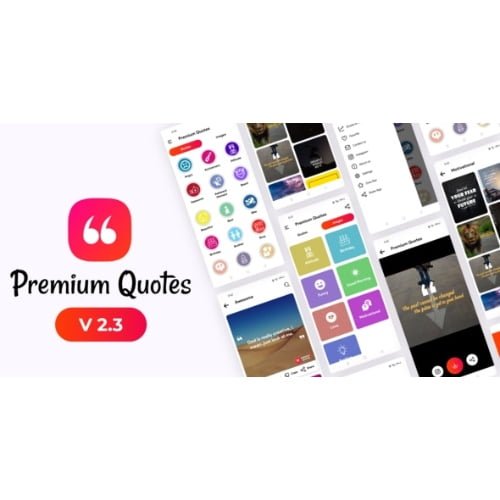 Premium Quotes Quotes App With Admin Panel Admob and Applovin Ads Nulled