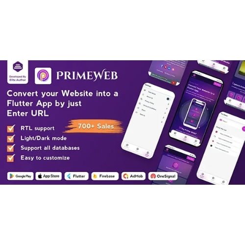 Prime Web Convert Website to a Flutter App