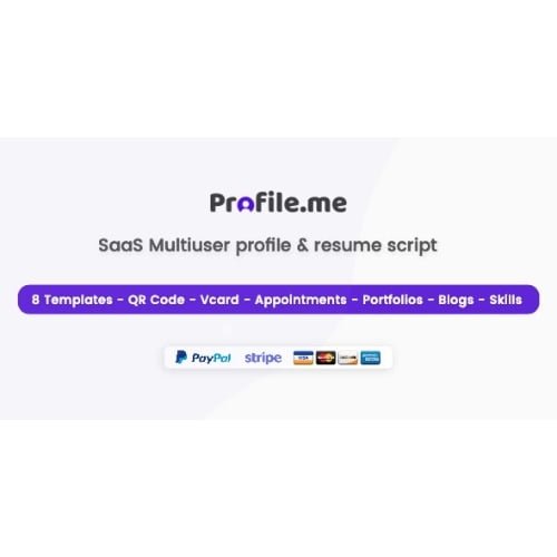 Profile.me Saas Multiuser Profile Resume and Vcard Script Nulled