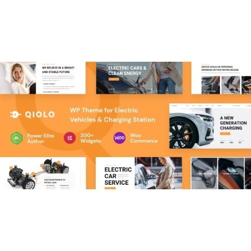 Qiolo Vehicle EV Charging WordPress Theme Free Download