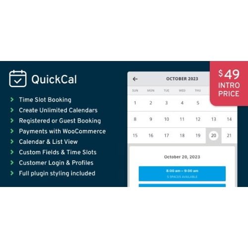 QuickCal Appointment Booking Calendar for WordPress