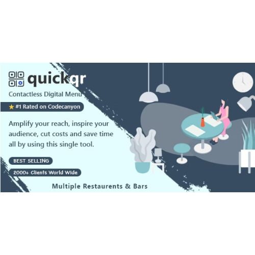 QuickQR Nulled Saas QR Code Restaurant Menu Maker Free Download