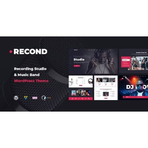 Recond Recording Studio Music Band WordPress Theme
