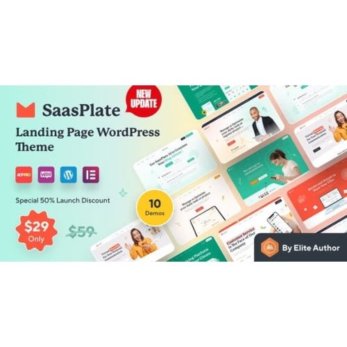 SaasPlate Landing Page WordPress Theme 1