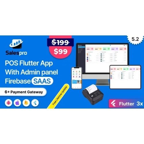 SalesPro Saas Flutter POS Inventory Full AppAdmin panel With Firebase Free Download