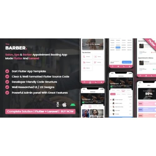 Salon Booking Management System With Mobile App using Flutter Nulled