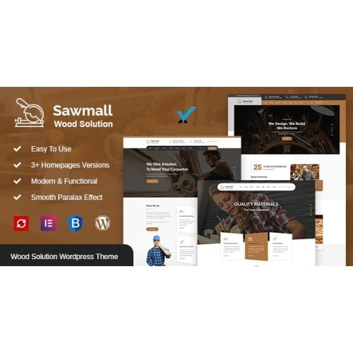 Sawmall Carpenter and Craftman WordPress Theme Nulled