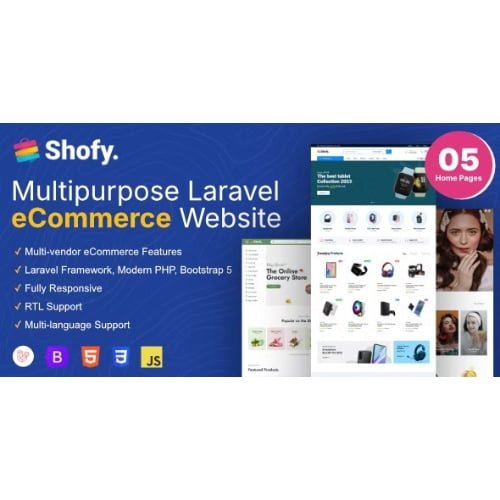 Shofy eCommerce Multivendor Marketplace Laravel Platform
