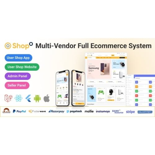 Shopo eCommerce Multivendor eCommerce Flutter App with Admin Panel Website Nulled