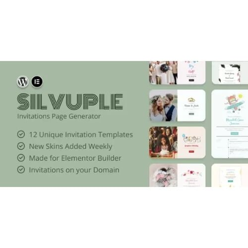 Silvuple Nulled Online Invitations Maker Addon For Elementor Free Download