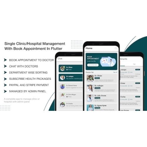 Single Clinic Hospital Management With Book Appointment In Flutter Nulled