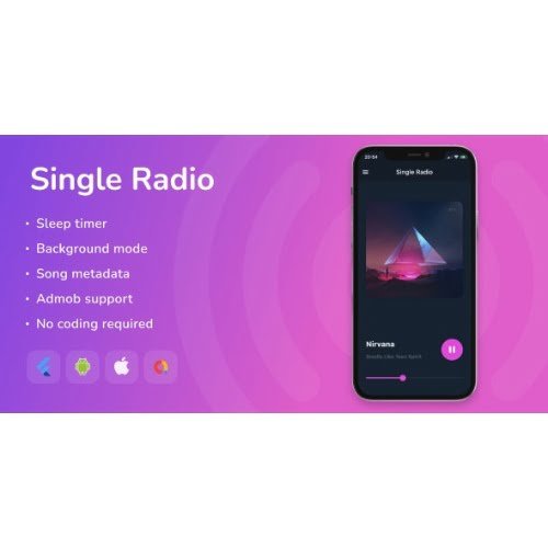 Single Radio Flutter Full App Nulled