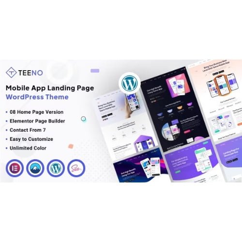 Teeno App Landing WordPress Theme