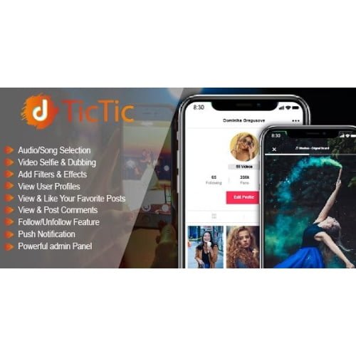 TicTic IOS media app for creating and sharing short videos
