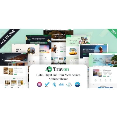 Travon Hotel Flights and Tour Meta Search Affiliate Theme Nulled