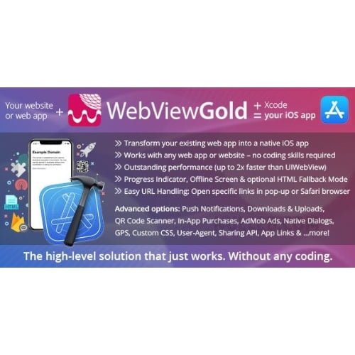 WebViewGold for iOS – WebView URL HTML to iOS app Push URL Handling APIs much more 1