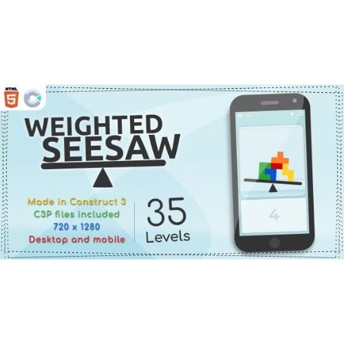 Weighted Seesaw HTML5 Casual game