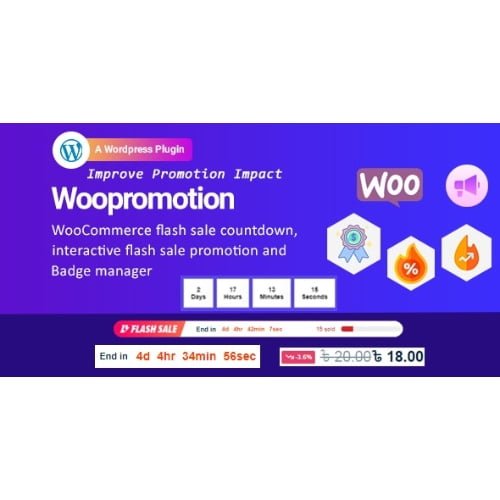 Woopromotion WooCommerce product promotion sale countdown and Badge Manager