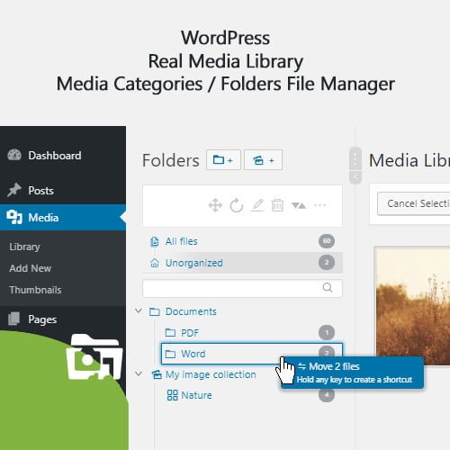 WordPress Real Media Library – Media Categories Folders File Manager
