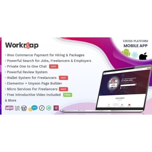 Workreap – Freelance Marketplace WordPress Theme Nulled