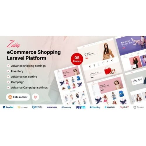 Zaika eCommerce CMS Laravel eCommerce Shopping Platform
