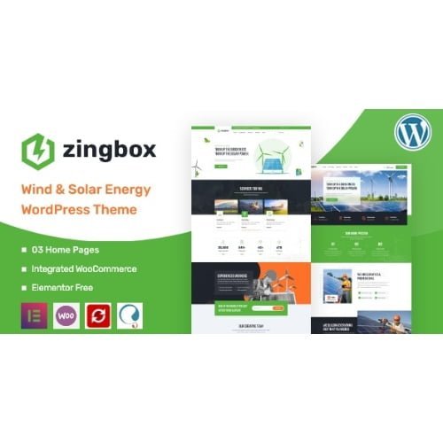 Zingbox – Wind Solar Energy WordPress Theme Nulled