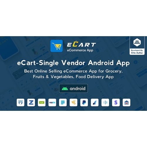 eCart Grocery Food Delivery Fruits Vegetable store Full Android Ecommerce App Nulled