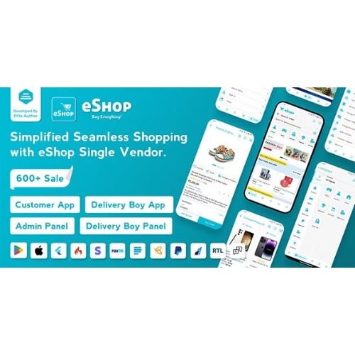 eShop eCommerce Single Vendor App Shopping eCommerce App with Flutter