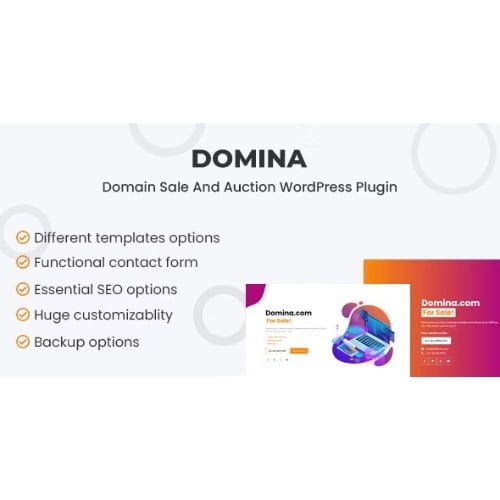 Domina Domain For Sale Auction Plugin