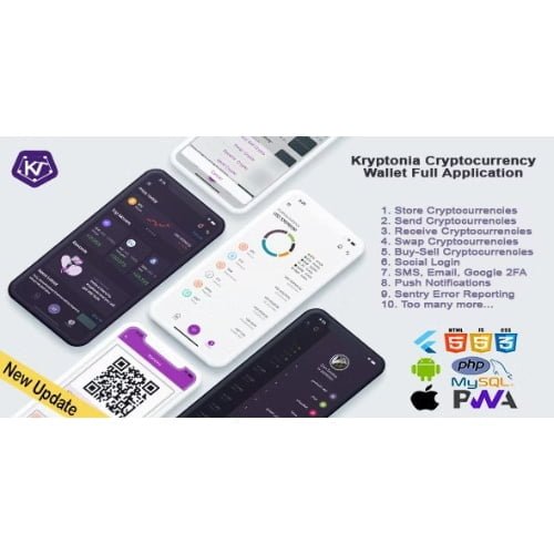 Kryptonia Cryptocurrency Wallet App