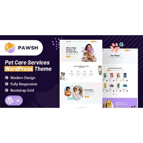 Pawsh Pet Care Services WordPress Theme