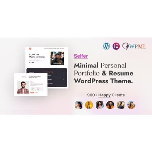 Selfer – Minimal Personal Portfolio WordPress Theme