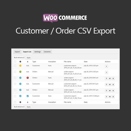 WooCommerce Customer Order CSV Export